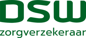 DSW zorgverzekeraar logo - aangesloten bij De Fysio Hillegersberg